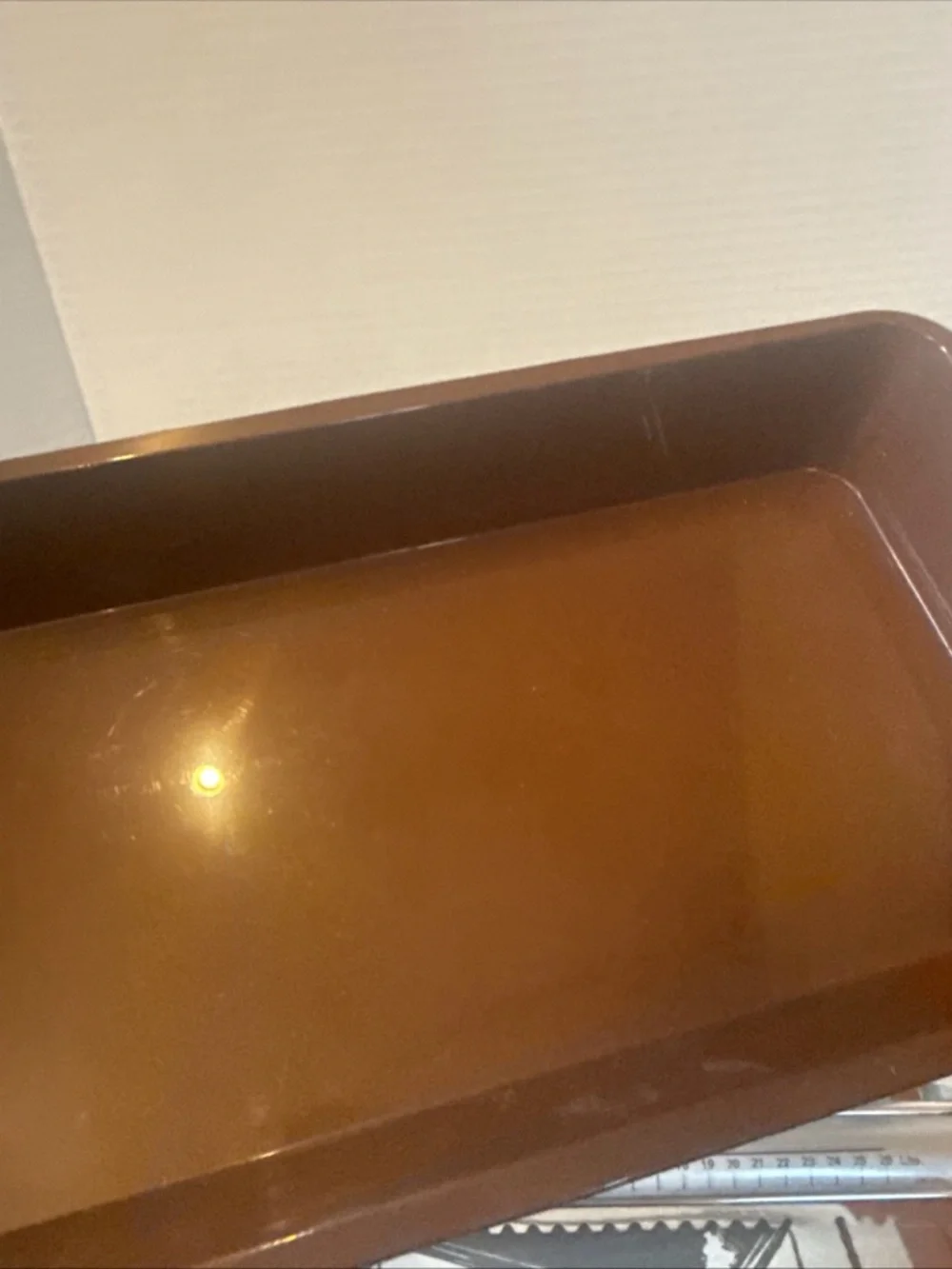 VTG 70’s EKS mechanical Balance Kitchen Scale Removable brown Tray Sweden